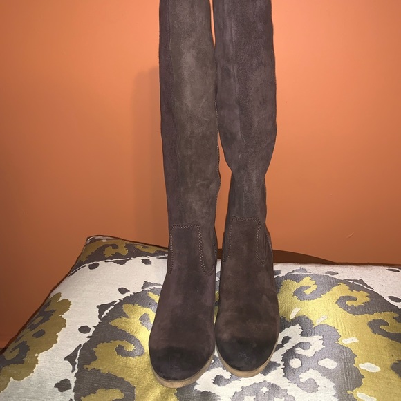 NEW Ralph Lauren Denim & Supply Series Brown Suede Leather tall boot 7.5M - Picture 3 of 13